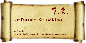 Tafferner Krisztina névjegykártya
