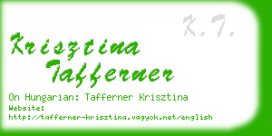 krisztina tafferner business card